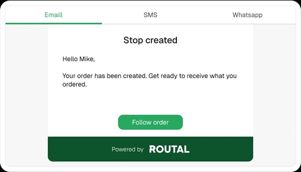 Notification template editor for email, SMS, and WhatsApp channels