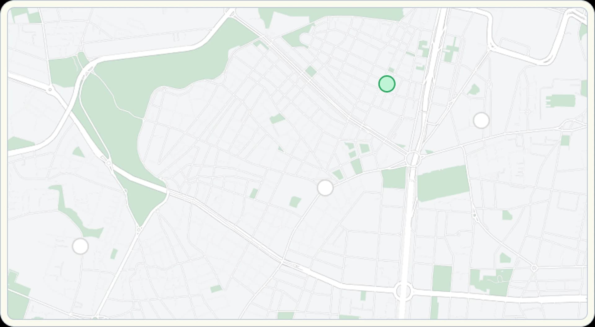 Map view with route markers for cross-team governance and supervisor control