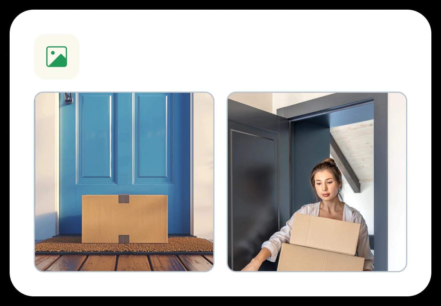 Delivery report panel in the driver app