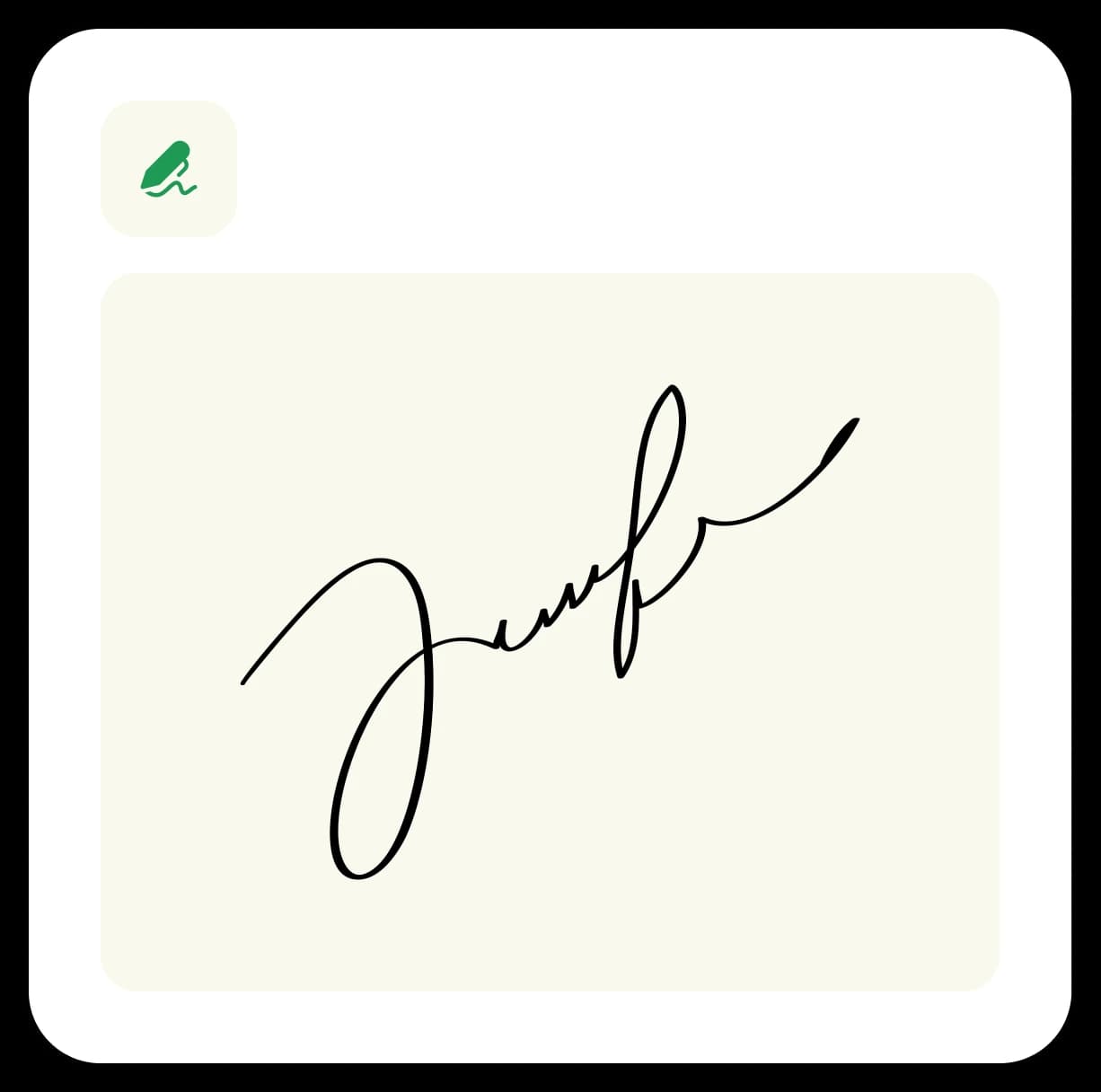 Signature capture panel in the driver app